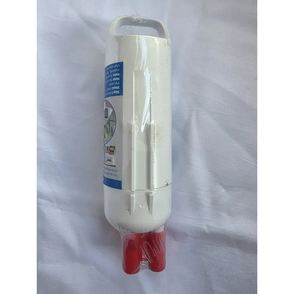 Refrigerator Water Filter Replacement Cartridge, White with Red Caps